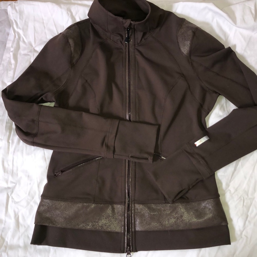 Zella Athletic Zip Up Jacket (brown)